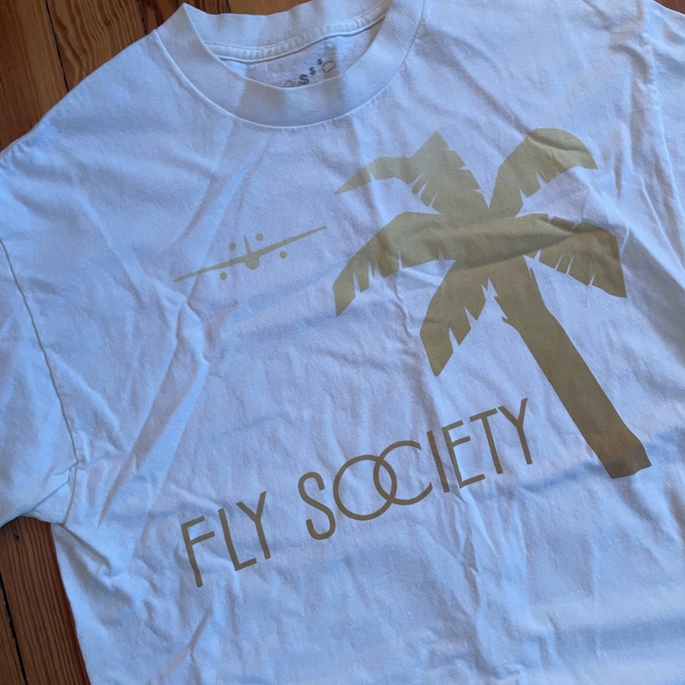 Society White and Gold Short Sleeve Tee